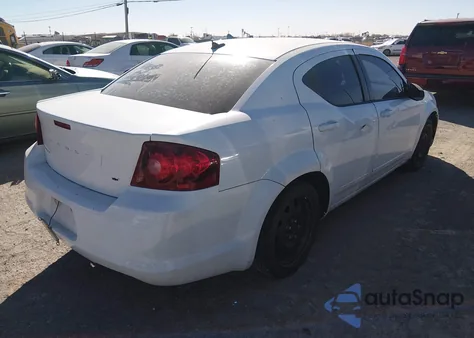 2012 Dodge Avenger Se из США, поврежденный, VIN 1C3CDZAG4CN327675